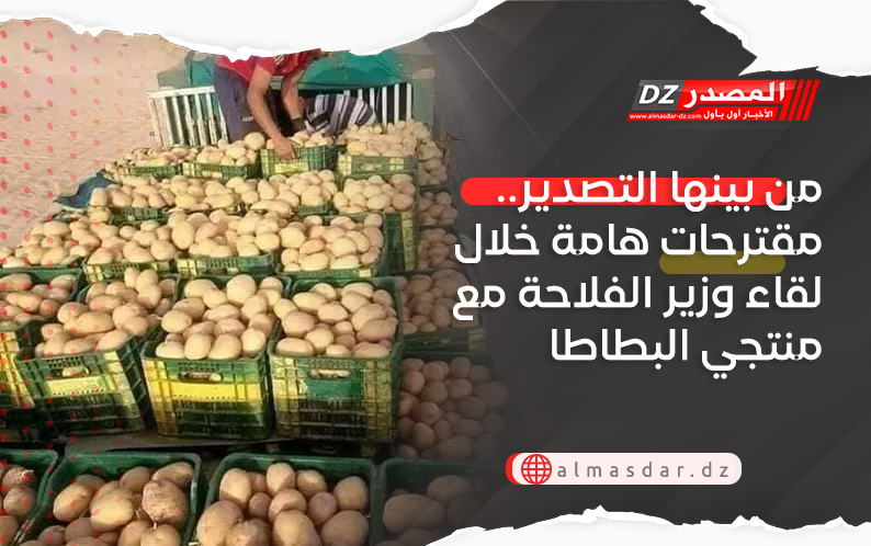 من بينها التصدير.. مقترحات هامة خلال لقاء وزير الفلاحة مع منتجي البطاطا