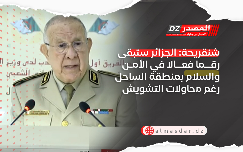 شنقريحة: الجزائر ستبقى رقما فعالا في الأمن والسلام بمنطقة الساحل رغم محاولات التشويش