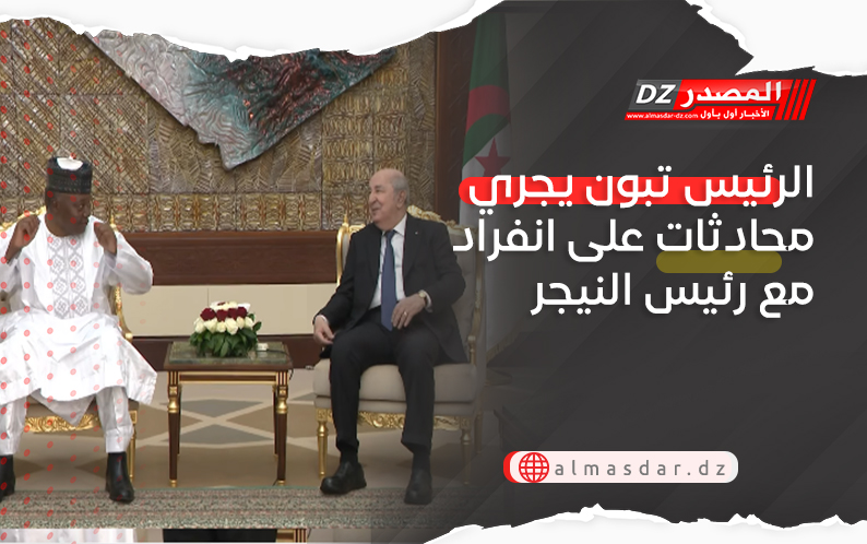 الرئيس تبون يجري محادثات على انفراد مع رئيس النيجر