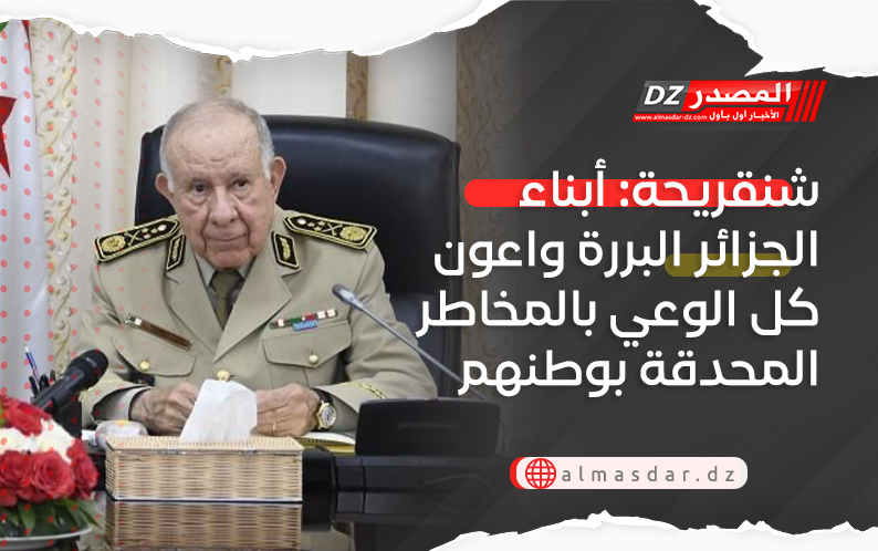 شنقريحة: أبناء الجزائر البررة واعون كل الوعي بالمخاطر المحدقة بوطنهم