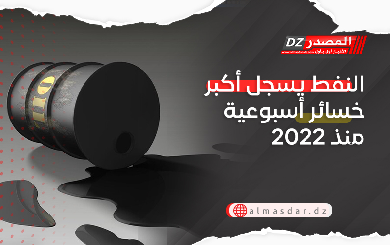 النفط يسجل أكبر خسائر أسبوعية منذ 2022