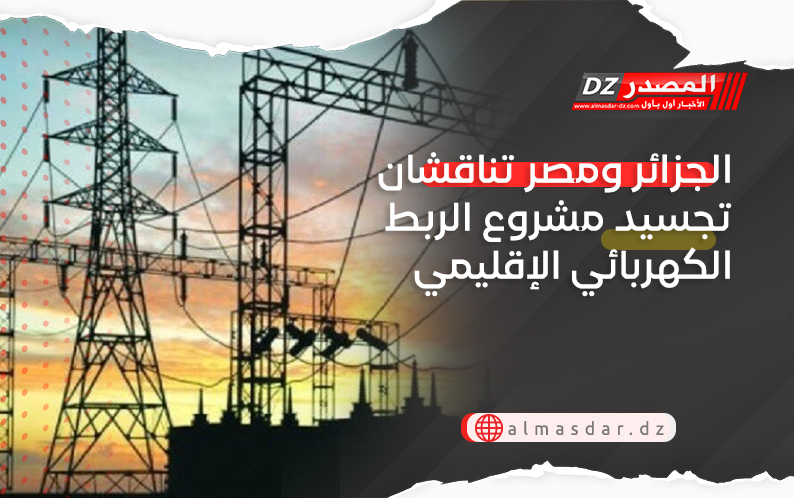 الجزائر ومصر تناقشان تجسيد مشروع الربط الكهربائي الإقليمي
