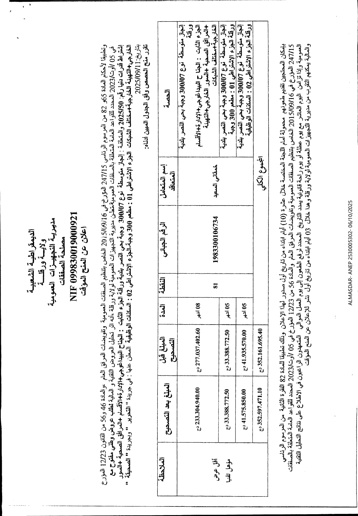 اعلان عن المنح المؤقت...